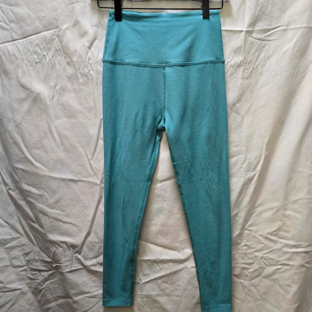 Beyond Yoga teal spacedye skinny legging small high rise 7/8 length